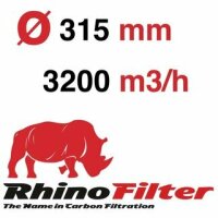 Rhino Pro Aktivkohlefilter 315mm - 3200m³/h